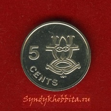 5 центов 1996 года Соломоновы Острова